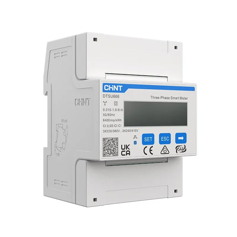 CHINT DDSU666-G 0.015-1.5(6)A Modular DIN Rail Products Three Phase DIN-Rail Meter With RS485