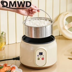 DMWD Electric Rice Cooke Low Sugar Rice Stainless Steel Drainage Basket Multifunctional Soup Porridge Cooker Hot Pot Frying Pan