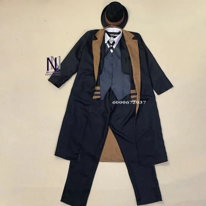 

gb6Nakahara Chuuya Cosplay Costume - Hat, Uniform, Trench Coat & Pants: Big Size Outfits for Halloween Comic Con st.'6
