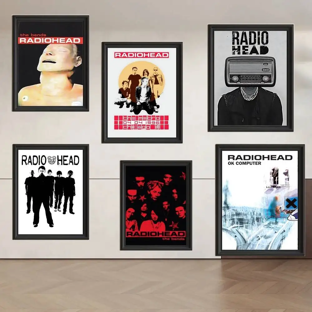 

R-Radi-ohead Poster High Quality Print Poster Waterproof Wall Art Movie Posters For Living Bedroom Retro Room Decor Gift