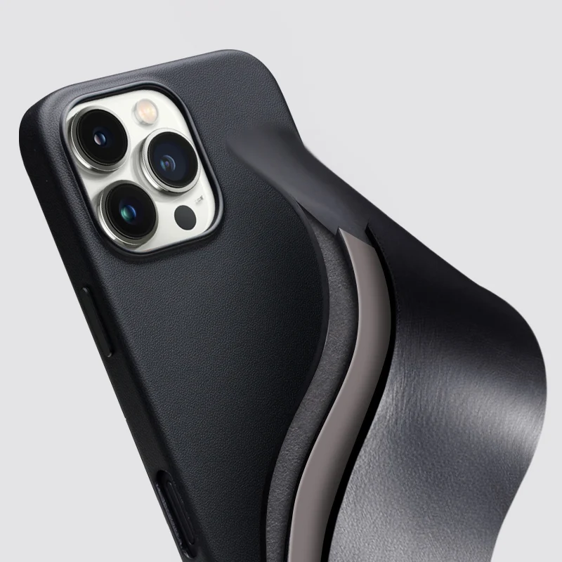 

Новые тонкие чехлы для телефонов QIALINO из натуральной кожи для iPhone 16 Pro Max, противоударная задняя крышка ручной работы для iPhone 15 Pro Max, чехол