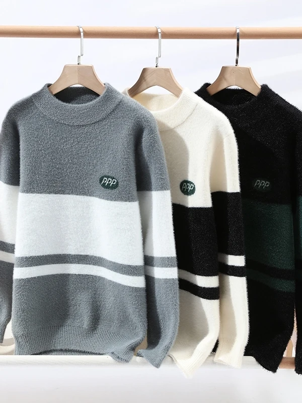 

Мужской круглый трикотаж Ne Long Sve с вышивкой, внутренняя одежда, термотоп, модный повседневный топ, осень-зима, Новое поступление