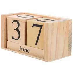 Calendrier de bureau en bois pour la maison, décoratif, perpétuel, élégant, table de bureau, nuits, 2025