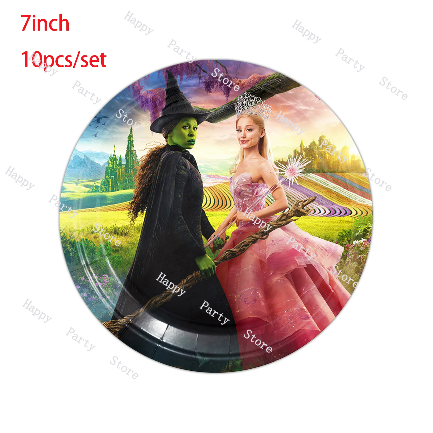 Wicked Birthday Party Decoration Split Sales Plate Cup Tablecloth Balloon Backdrop Cake Topper Wicked Birthday Party Supplies