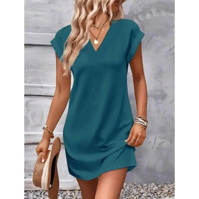 

Faionable Pure Color V-Ne ort Sve Dr для женщин, Новое поступление, комплект повседневной спортивной одежды W 380, длина Seven Sve