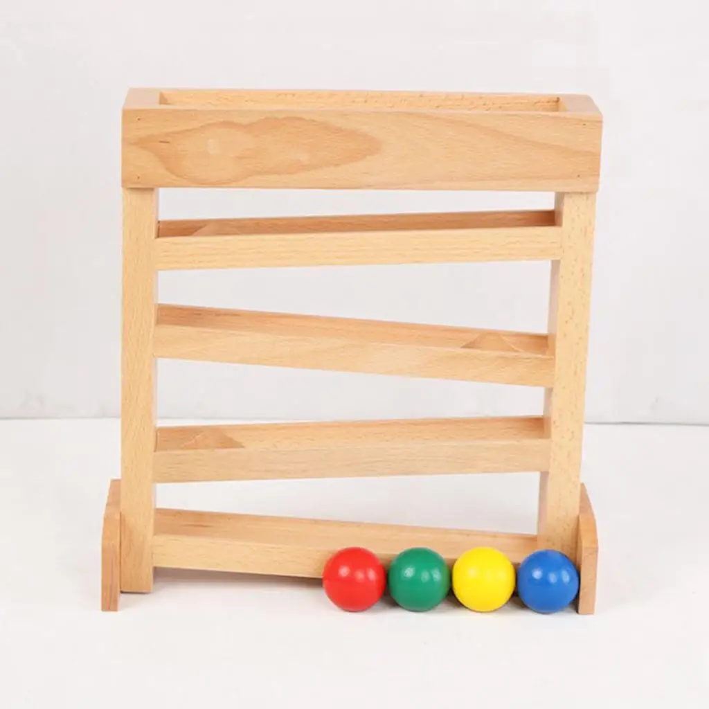 Ball Racer Ramp Track Set with 4 Balls Montessori Toddlers Gift