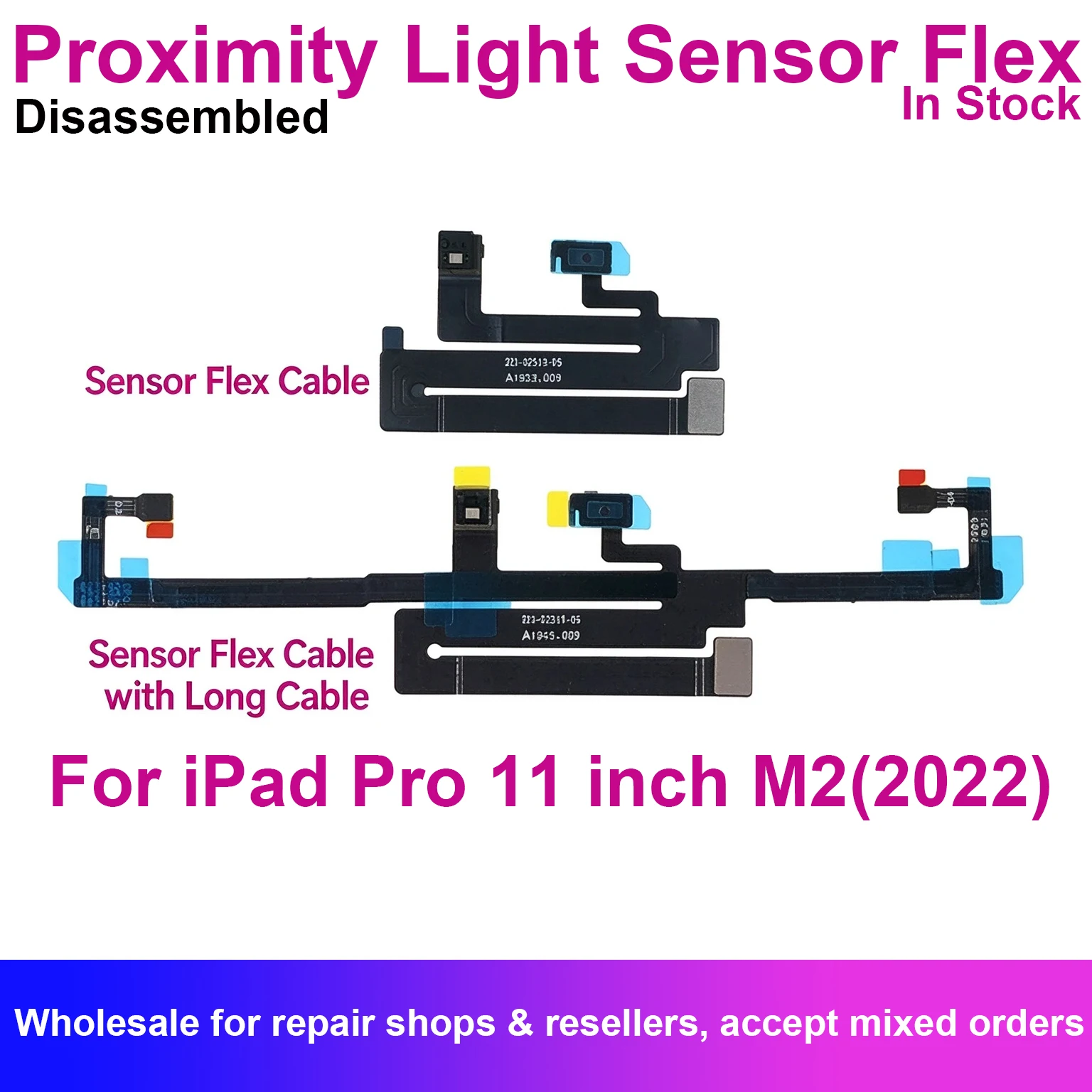 Proximity Light Sensor Flex Cable For iPad Pro 11 Inch M2 2022 Face ID A2759 A2435 Ambient Distance Replacement Repair Parts