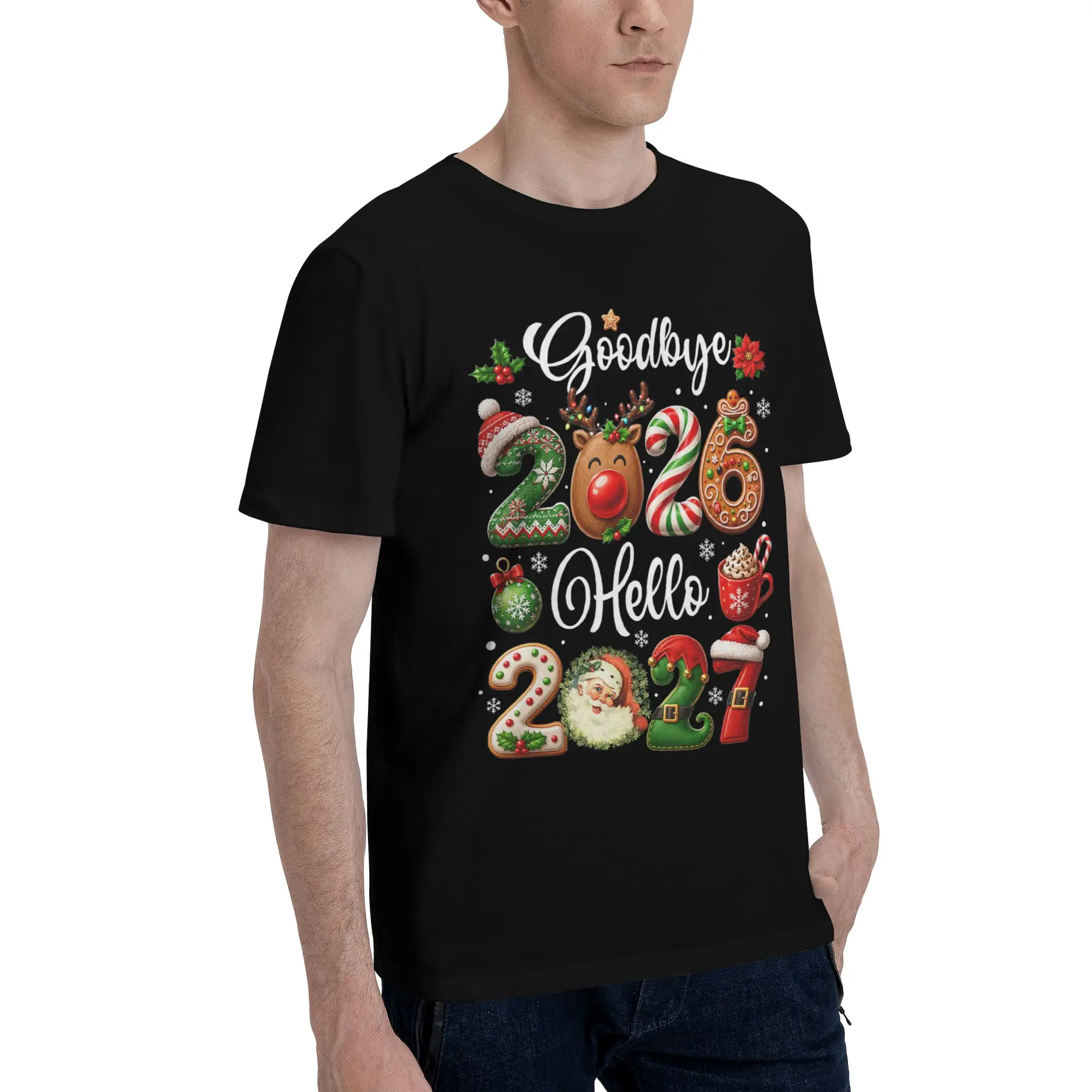 Good Bye 2026 Hello 2027 Fashion T Shirt for Men Women  100% Cotton  Tee Shirt Clothes