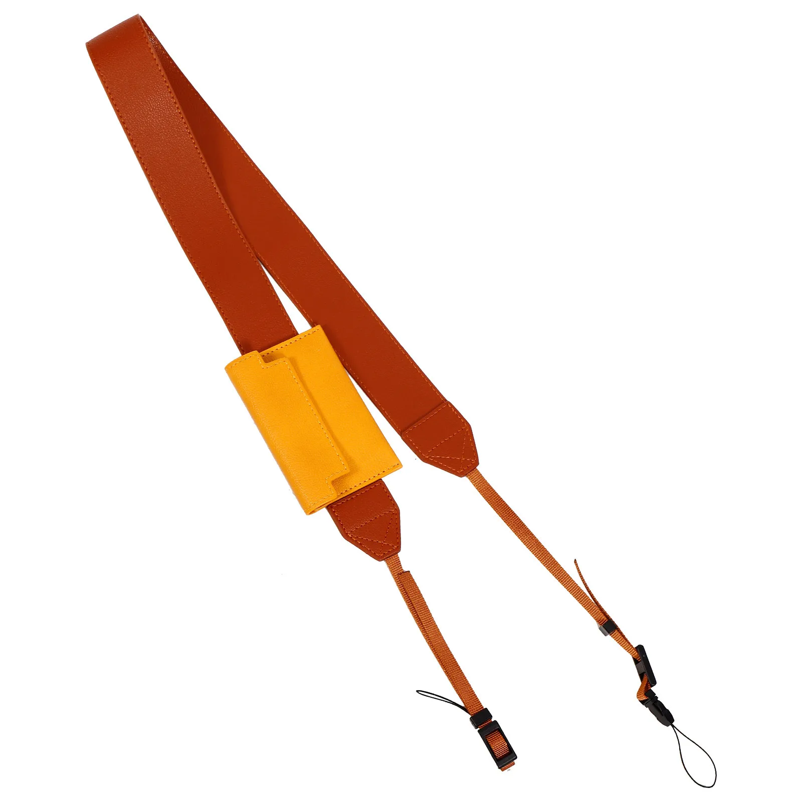 

Camera Shoulder Strap Adjustable Wide Pu With Card Holder For Camera Outdoor Travel Photography Accessory