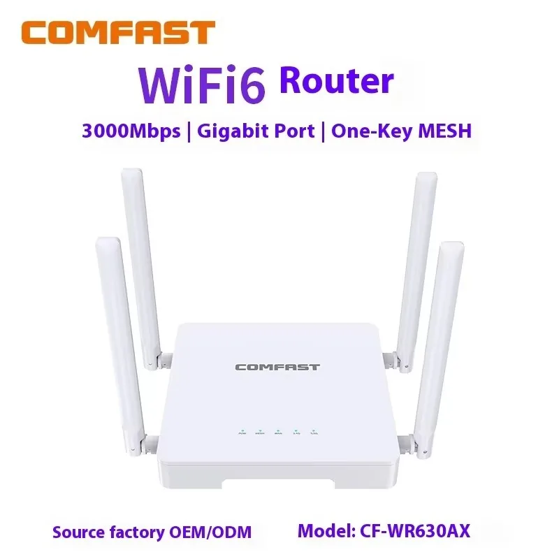 Gigabit 5G Dual Frequency WIFI6 Router 3000M Wireless Mesh Networking Home VoIP 300mbps Max LAN Data New