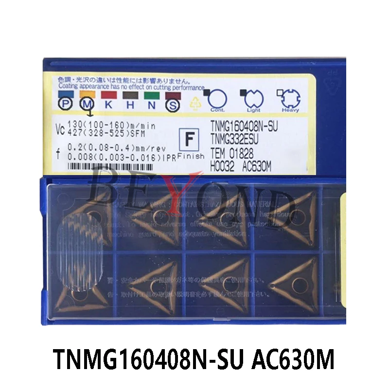 Imagem -02 - Carboneto Original Insere Ferramentas de Torneamento Tnmg Tnmg160402n-su Ac630m Tnmg160404n Ac6030m Tnmg160408n-su Ac630m Tnmg160408n-su Tnmg160402 Tnmg160404 Nsu