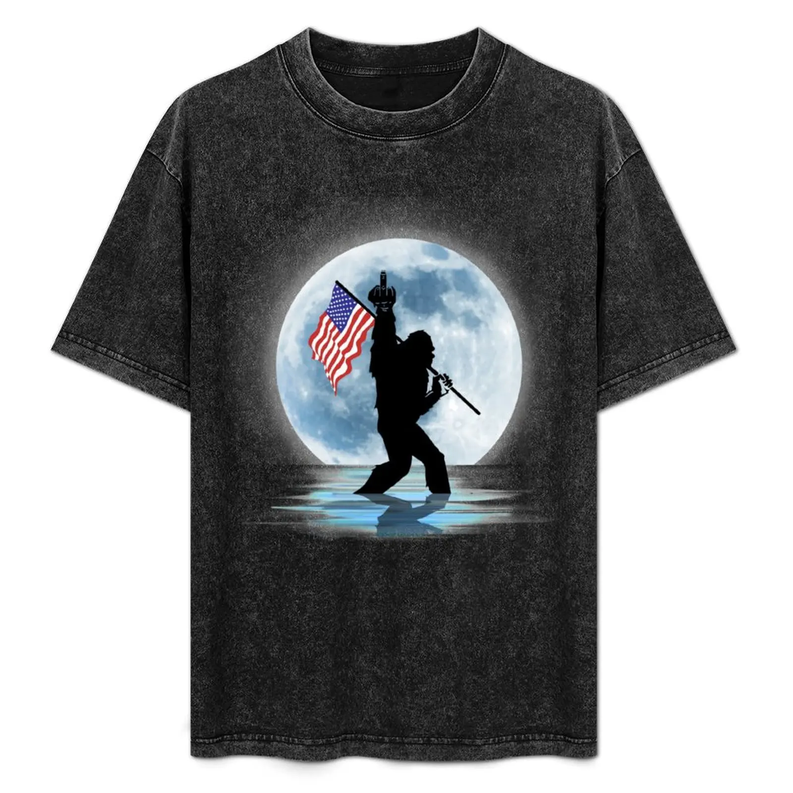 

Funny Bigfoot Rock'n Roll American 4th Of July T-Shirt Creative Graphic Tee Shirt