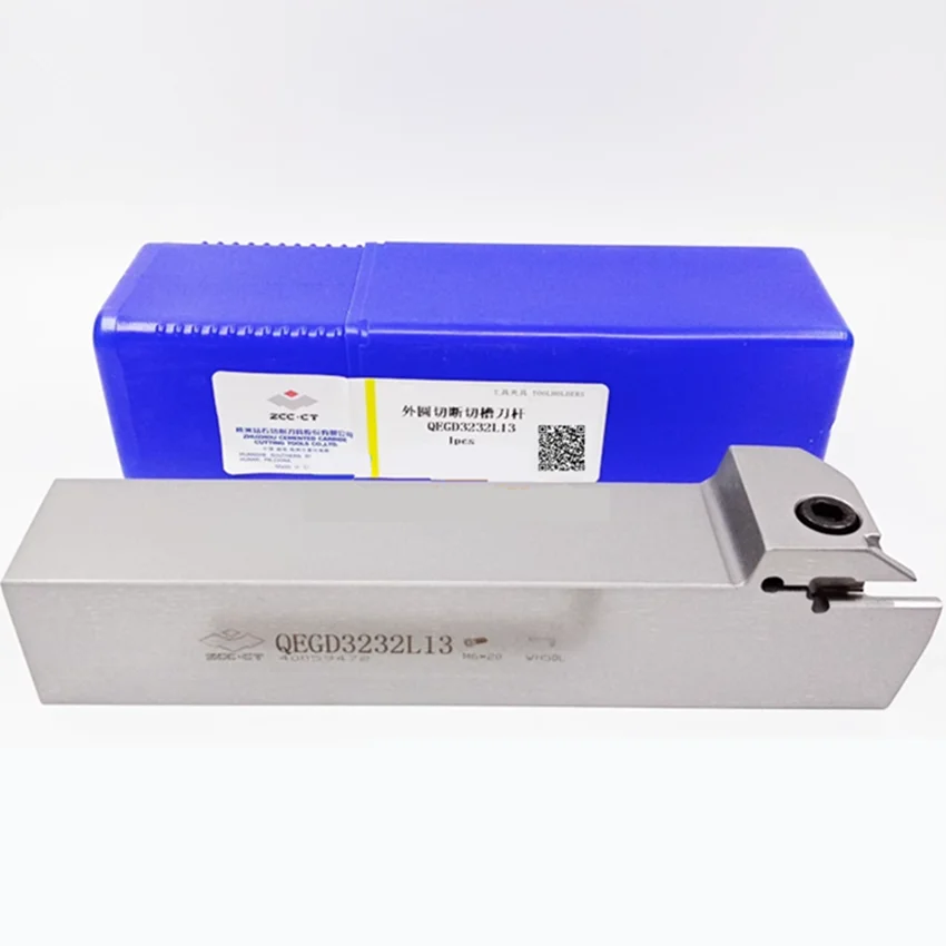 QEGD3232R13/QEGD3232L13/QEGD3232R22/QEGD3232L22 ZCC.CT herramientas de ranurado de corte herramienta de torneado externo para insertos de 4,00mm 1 unidad/caja
