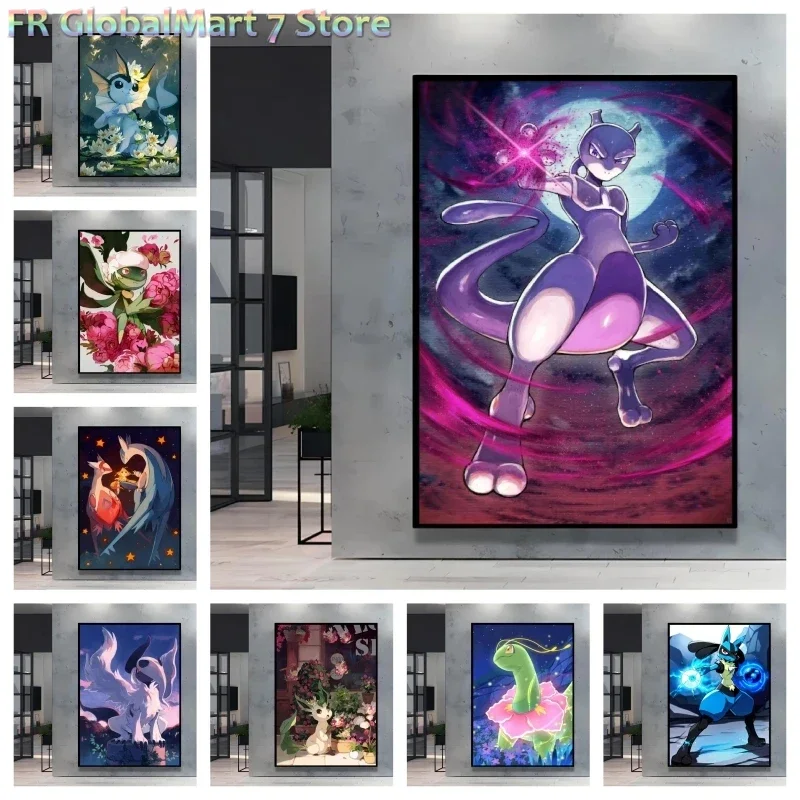 Canvas Artwork Painting Pokemon Mewtwo Latios Cuadros Best Gifts Christmas Gifts Modular Prints Picture Children's Bedroom De