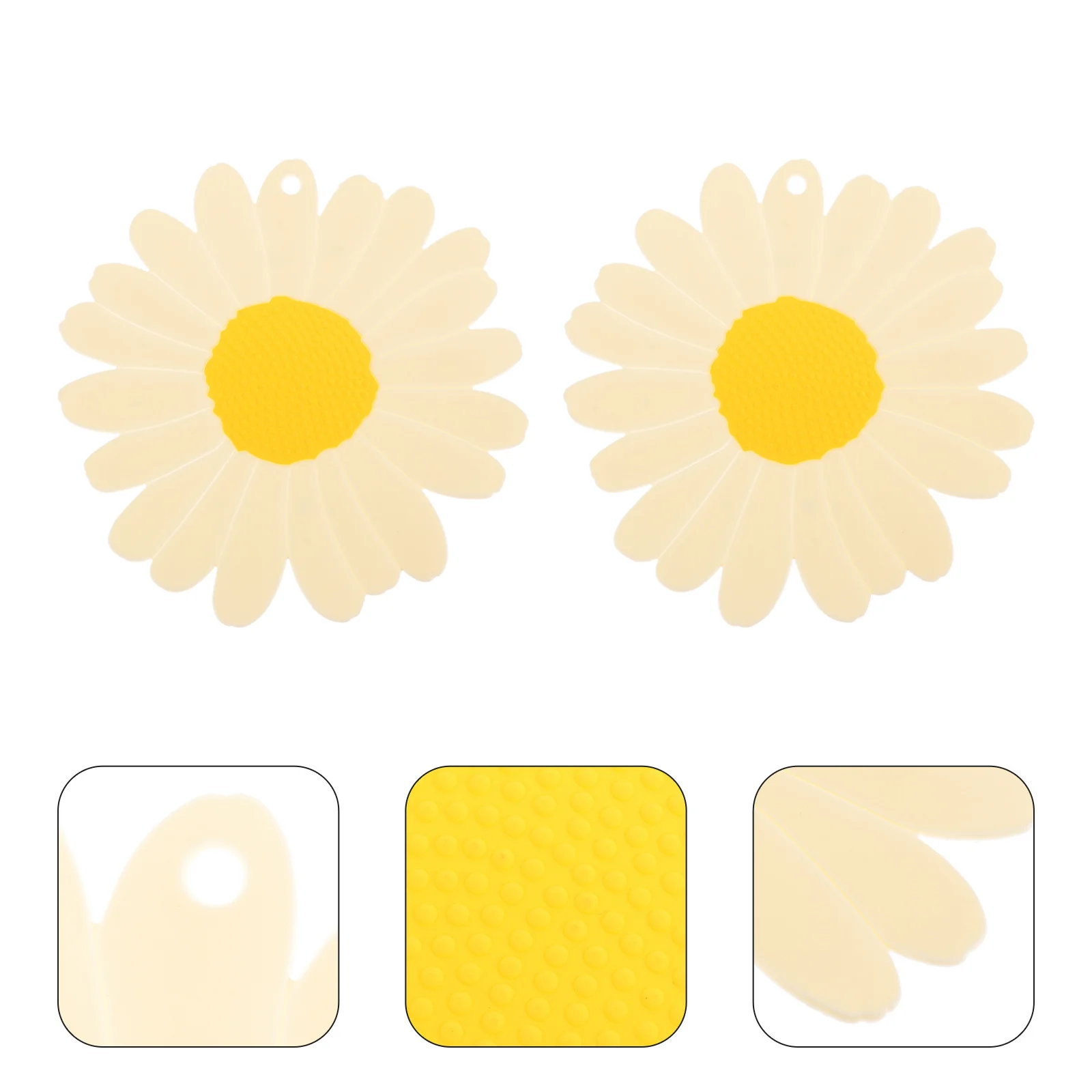 

2Pcs Heat Resistance Mats PVC Flower Shape Place Mats Table Decor for Dining Home Flower Place Mat Decorative Placemat