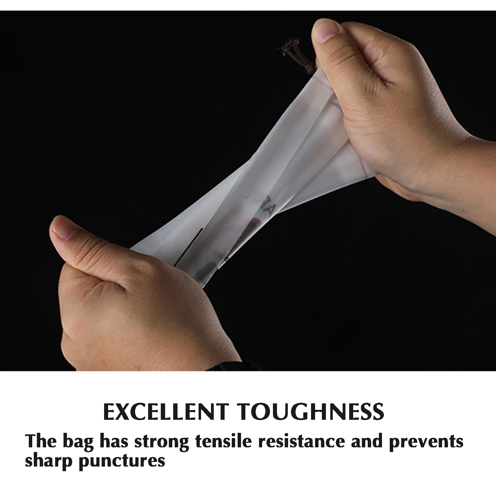 1Pc Transparent Pocket Drawstring Storage Bag for Travel Shoe Towel Organizer Bag Matte Dustproof Waterproof Grocery Storage Bag
