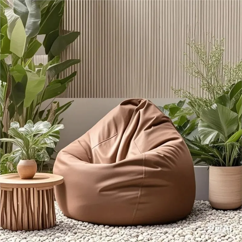 PU Leather Sofa Cover Bean Bag Cover Tatami Oversized Replacement Scratch Resistant Removable Washable Thick Sofa Cover ZI472