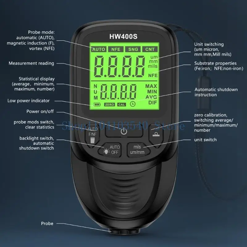 02DC Digital Paint Thickness Gauge Coating Thickness Gauge Paint Thickness Tester Paint Thickness Meter for Automotive view 3