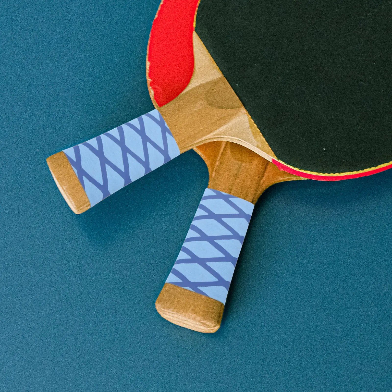 

1 шт. Яркая цветная накладка на рукоятку ракетки для настольного тенниса, нескользящая пластиковая оплетка с высокой абсорбцией для любителей спорта