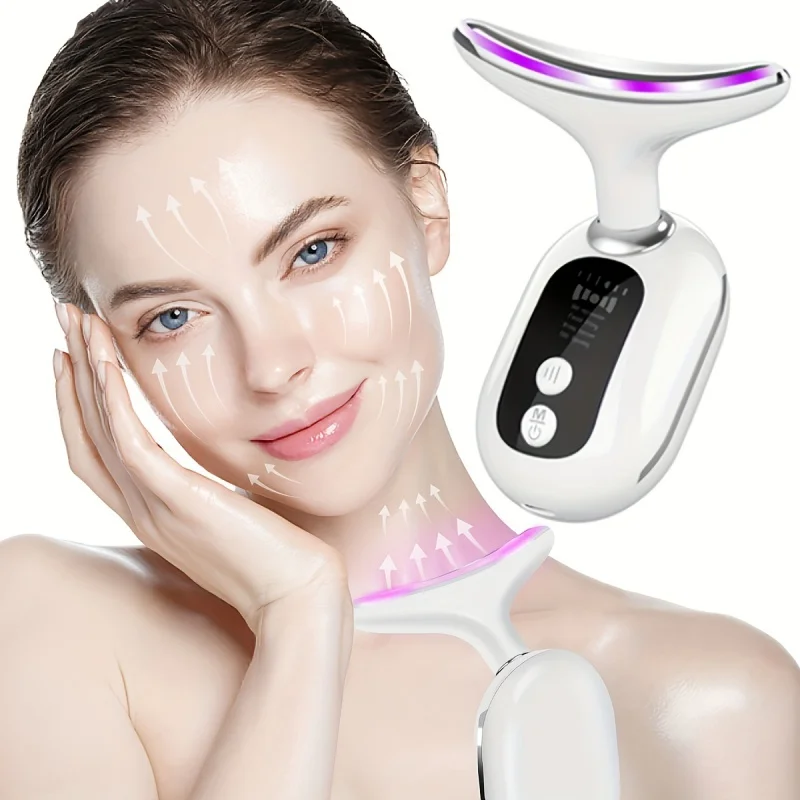 Portable electric smart face neck lifting massager anti aging wrinkle skin face lift device