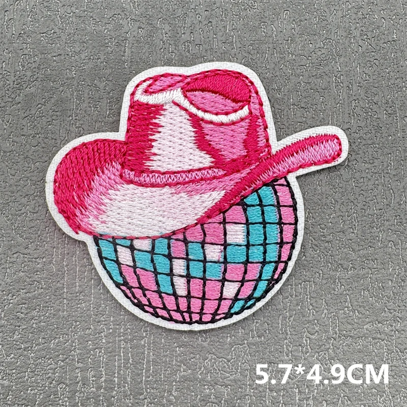 Parche bordado corazón con bola de discoteca y lazo, para planchar - imagen 5