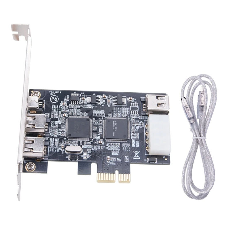 F3KE PCIe 3x1394A Firewire PCI untuk Pengontrol Adaptor IEEE 1394 3x1394A /+