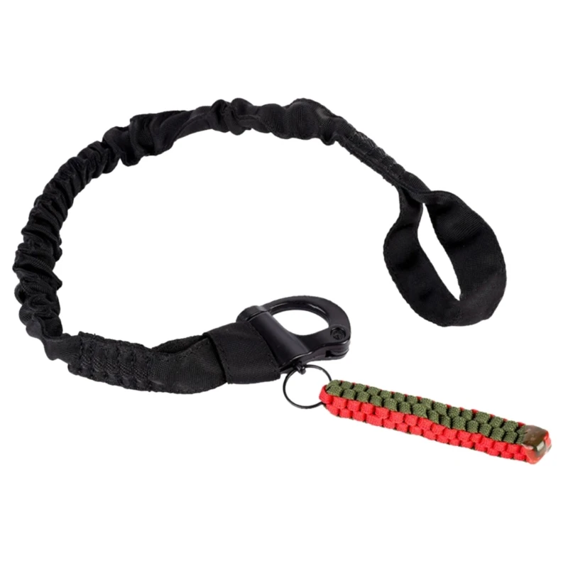 Elastisch outdoor tactisch veiligheidskoord Intrekbare retentieriem Quick Release Safety Sling Lanyard Duurzaam DropShipping