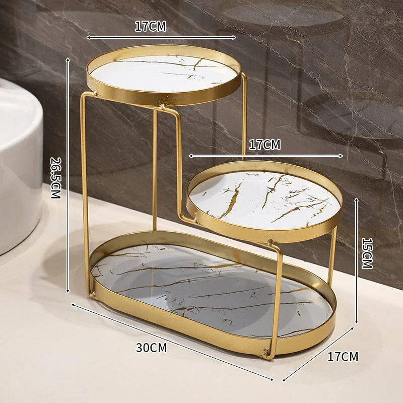 Anti-rust toilet rack Washing countertop Cosmetics storage box Desktop bathroom Skin care product storage shelf