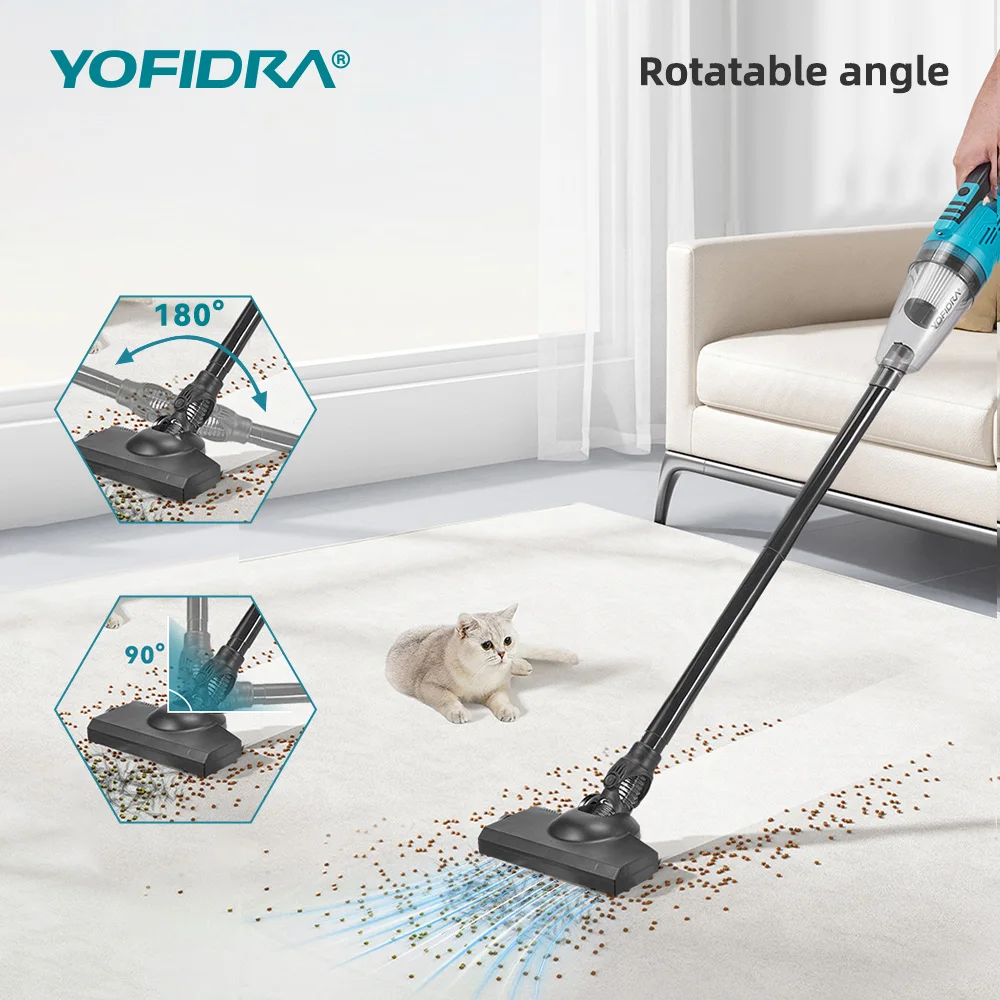YOFIDRA 4IN1 Elektrischer Staubsauger 12Kpa 1500W Kabelloser Staubsauger Haus Auto Garten Reinigung Elektrowerkzeuge für Makita Akku Pin – Detail 9