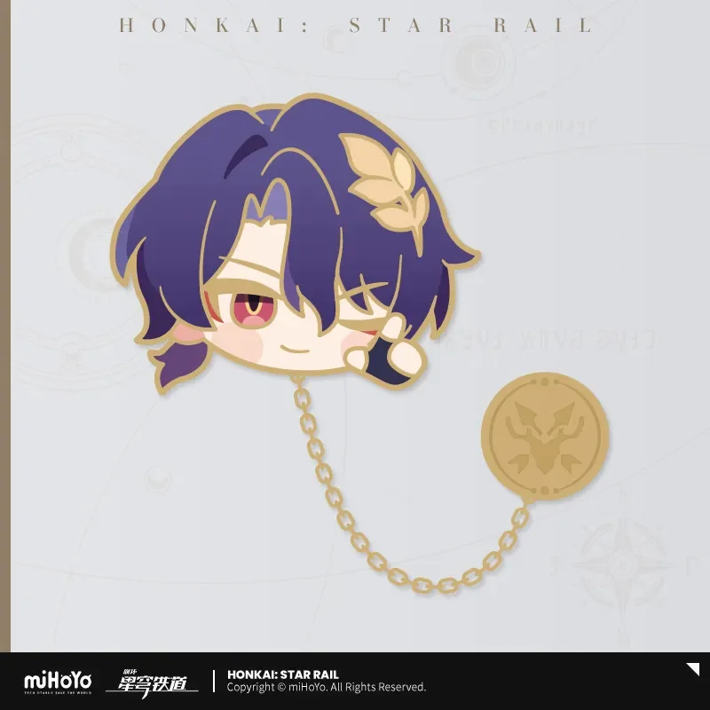 Sunsyea Honkai Star Rail Official Merch miHoYo Original Authentic PMZLG Metal Brooch Aventurine Acheron Firefly Dan Heng Kafka
