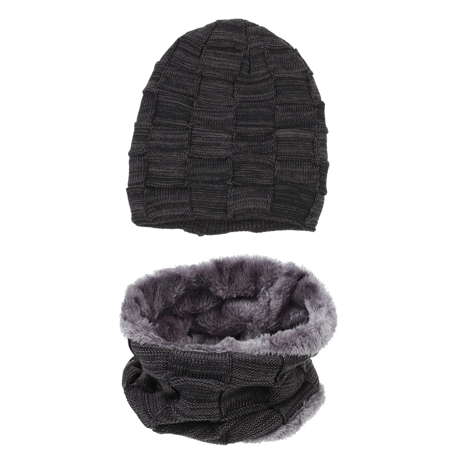 1 مجموعة في الهواء الطلق قبعة الشتاء منديل مجموعة الدفء حفظ الباردة واقية محبوك منديل الرياح واقية مقاومة البرد الشتاء التبعي #5