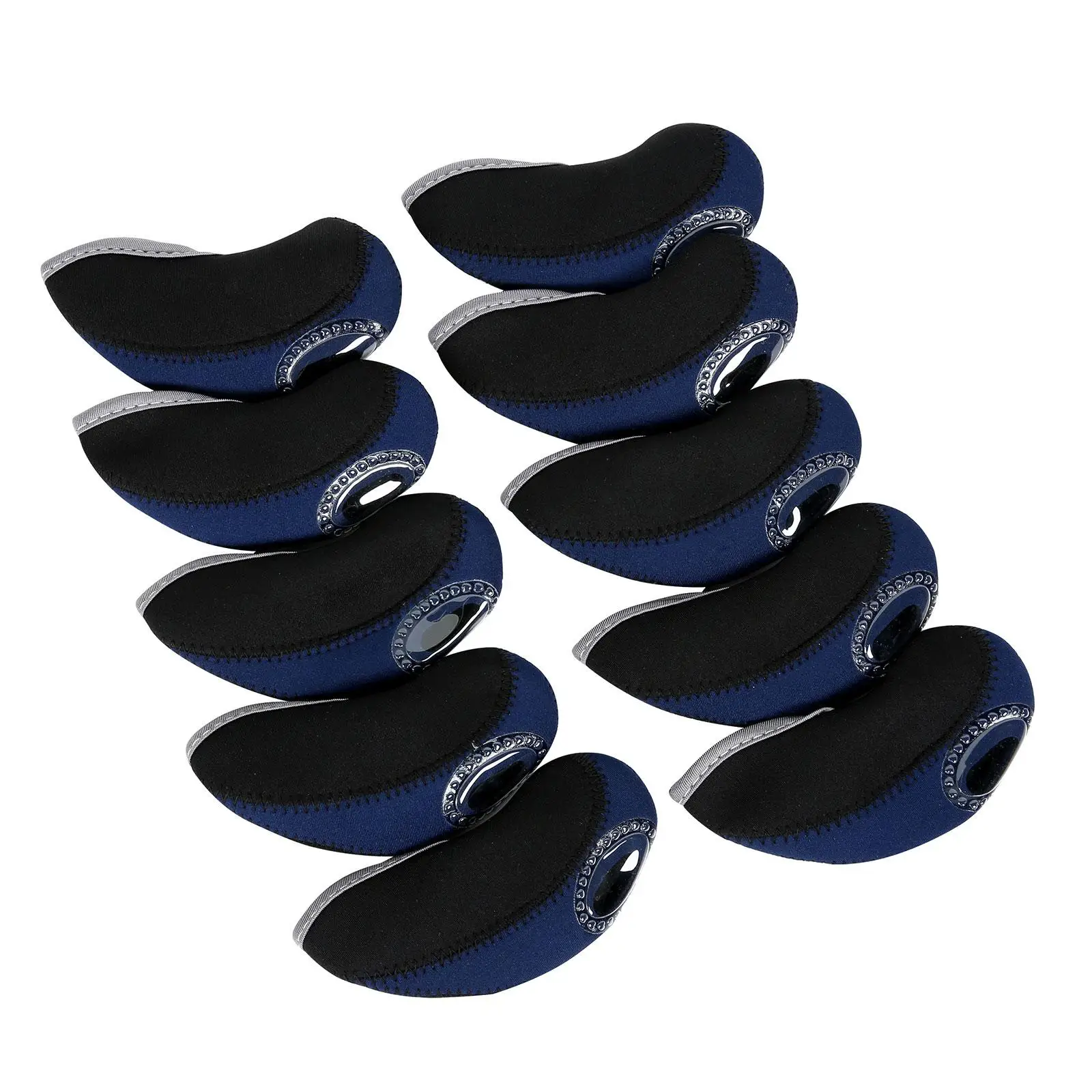 

10 Pcs Headcovers Set Golf Club Head Cover Visible Window Men Women Protector