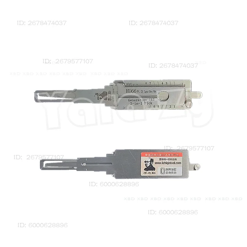 XBD Lockartist Genuine LiShi Auto Locksmith Tools Lishi 2 in 1 HU66 HU83 HU92 HU100R HU101 HU100 Pick and Decoder for Car Locks