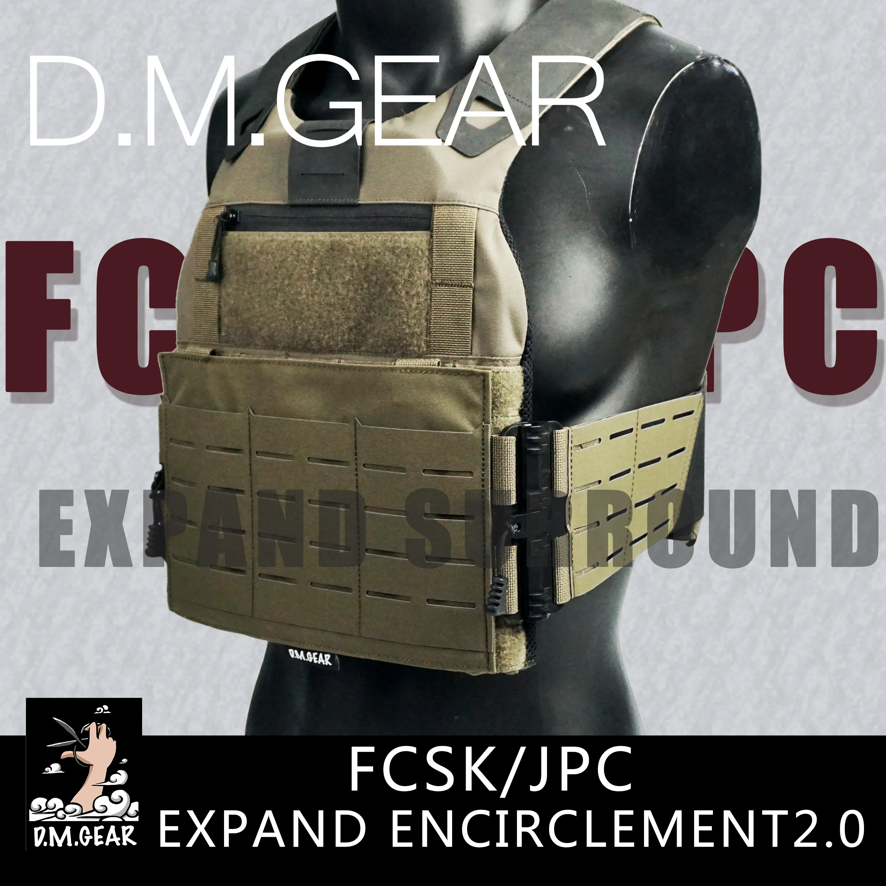 DMGear Ferro FCSK 2.0 JPC kamizelka kamuflaż Quick Release Surround akcesoria dostosowanie kolorów