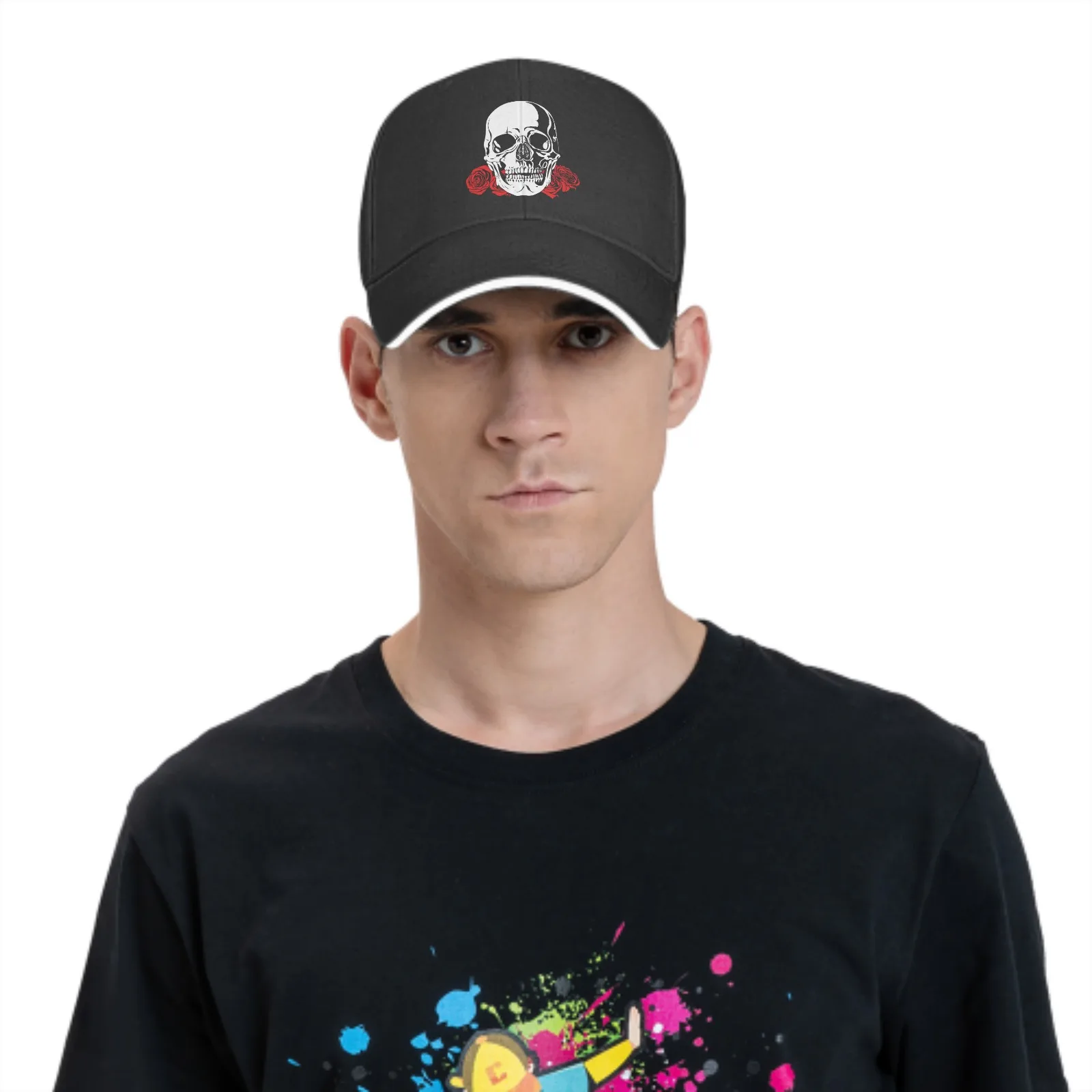 Gorras de béisbol con calavera rosa para hombre y mujer, sombreros de camionero casuales ajustables, a la moda, para deportes y actividades al aire libre