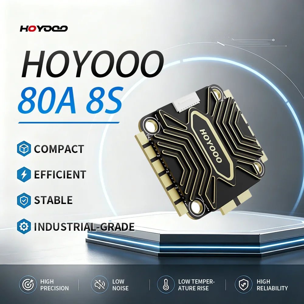 SkyDElHOYOOO FPV 80A 3–8S 4-in-1 ESC 32-bit High-Performance Electronic Speed Controller (30.5×30.5mm Mounting)BLHeli32 For FPV
