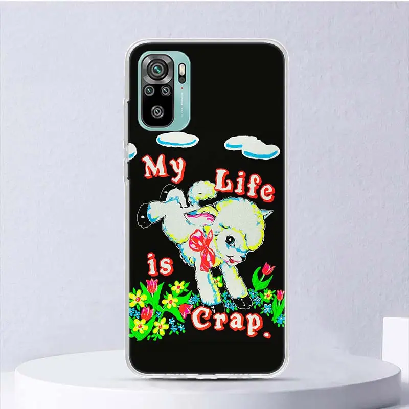 Gifts Sheep Art Dog My Life is Crap Soft Case For Xiaomi Redmi Note 13 12S 11S 10S 12 11 10 Phone Cover 11T 11E Pro Plus 9 9S 8 