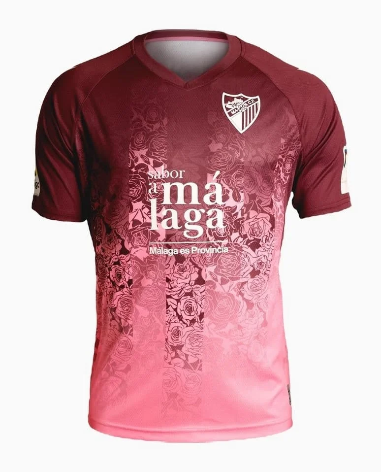 2026 New Novel Malaga-Style Football Jersey Men Soccer Uniform 3D Print Match Training Fan Sports T-Shirt Top Family Kids Tees