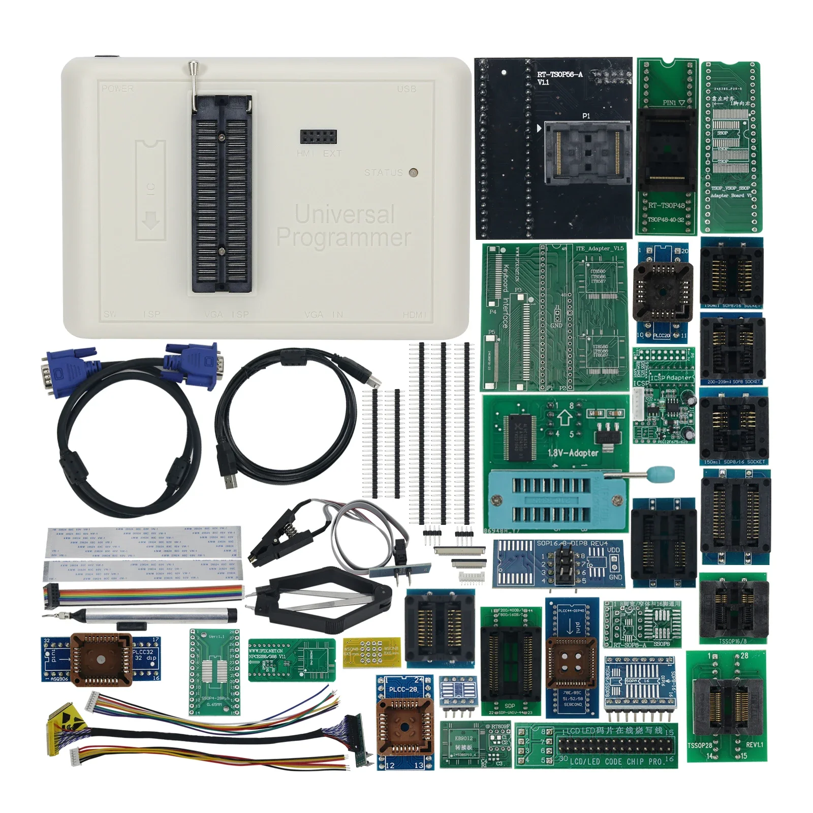 RT809H-38 Items Universal Programmer Upgraded Version of 809F Perfect for NOR/NAND/EMMC/EC/MCU