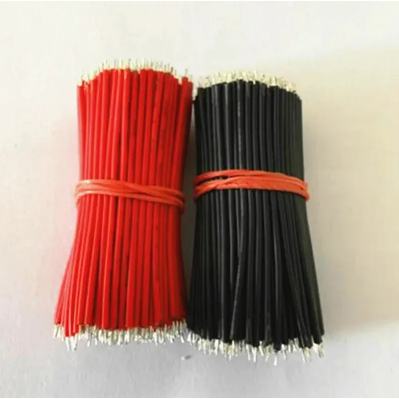 1000pcs 24AWG Black And Red Tinned Copper Jumper Cable 6cm for Motherboard Breadboard Electronic Wires Accessories