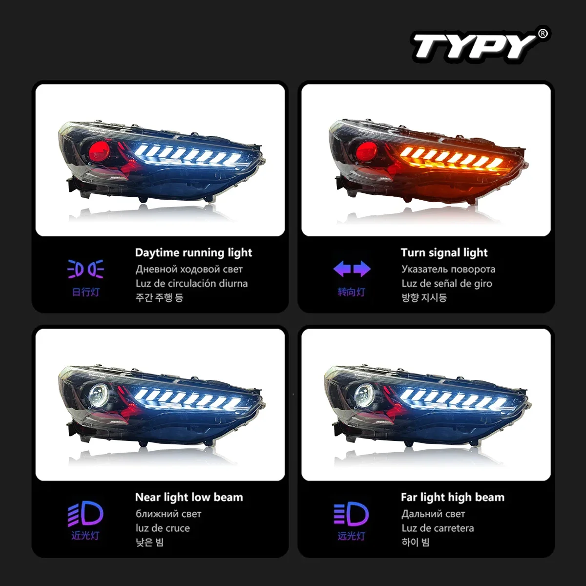 車のライトトヨタカローラクロス 2022-2023 ヘッドライト LED