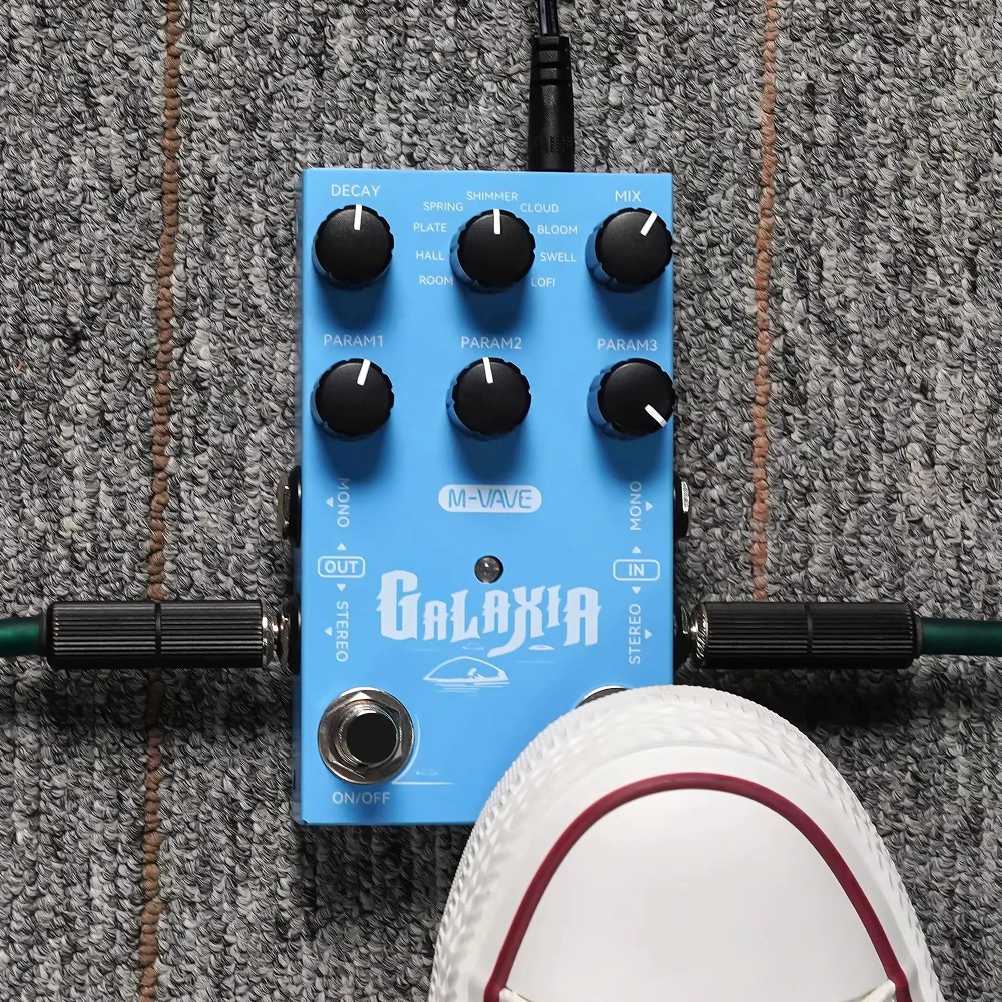 M-VAVE GALAXIA Stereo Reverb Pedal 9 Delay 9 Reverb & ELEMENTAL PRO Delay Effect Pedal Electric Guitar Bass Single Effects