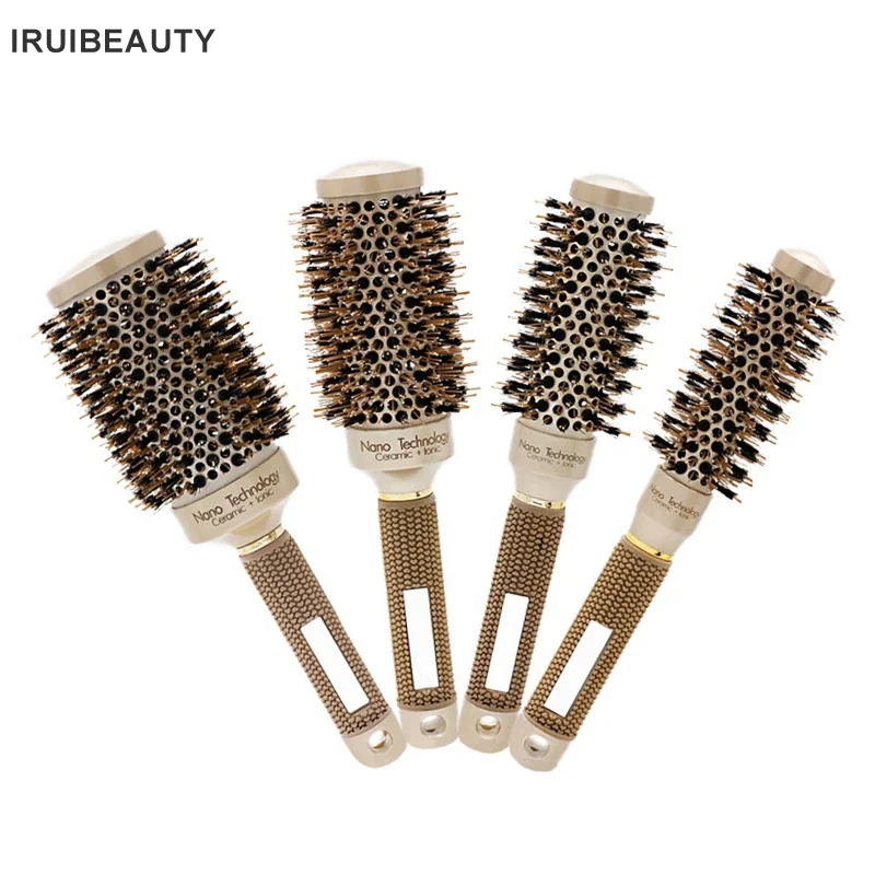 

4 Sizes Professional Salon Styling Tools Round Hair Comb Hairdressing Curling Hair Brushes Comb Barrel Comb