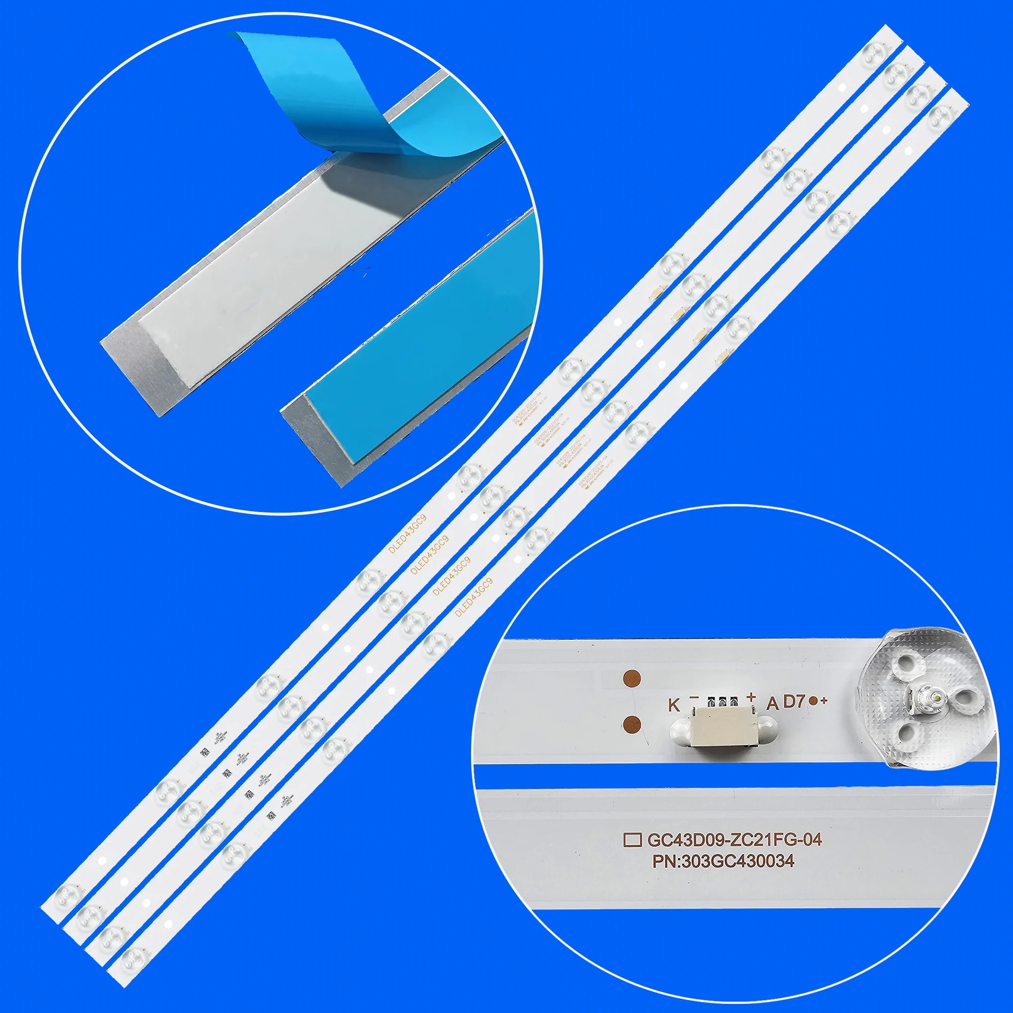 

Светодиодная лента подсветки для 43PFF3001/T3 DHL43-F600 LED43M5096DK LE43CT2000AK 43HFF3331/T3 43PFF5011/T3 MTV-4324LT2 L43F1S LE43E7900