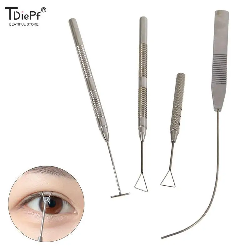 Double Eyelid Tools Double Eyelid Designer Simulator U-Shaped Stainless Titanium Alloy T Shaped Designer Ophthalmic Instrument