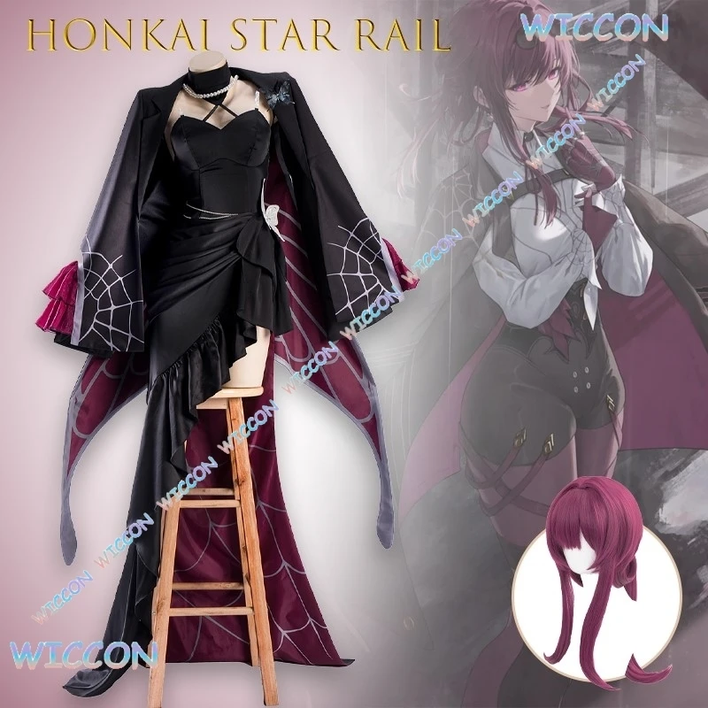 

Kafka Gown Cosplay Costume Honkai Star Rail Anime Game Character Elegant Dress Late Night Party Roleplay Outfit Formal Ball Gown
