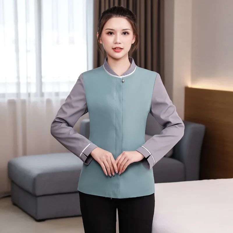 

Услуги по уборке с длинным рукавом, осень-зима, рабочая униформа для уборки комнаты в отеле, верхняя рабочая одежда для тетушки, униформа