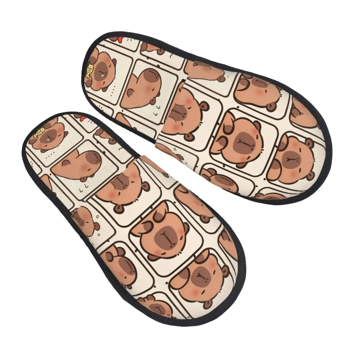 

Милые домашние тапочки с изображением капибары, мягкие домашние тапочки из пены с эффектом памяти, женские удобные теплые нескользящие тапочки с животными