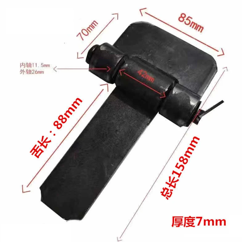 1PCS Heavy-Duty Welded Hinge with Thickened Long Tongue Detachable Carriage Shaped Iron Hardware for Durable Door Joints