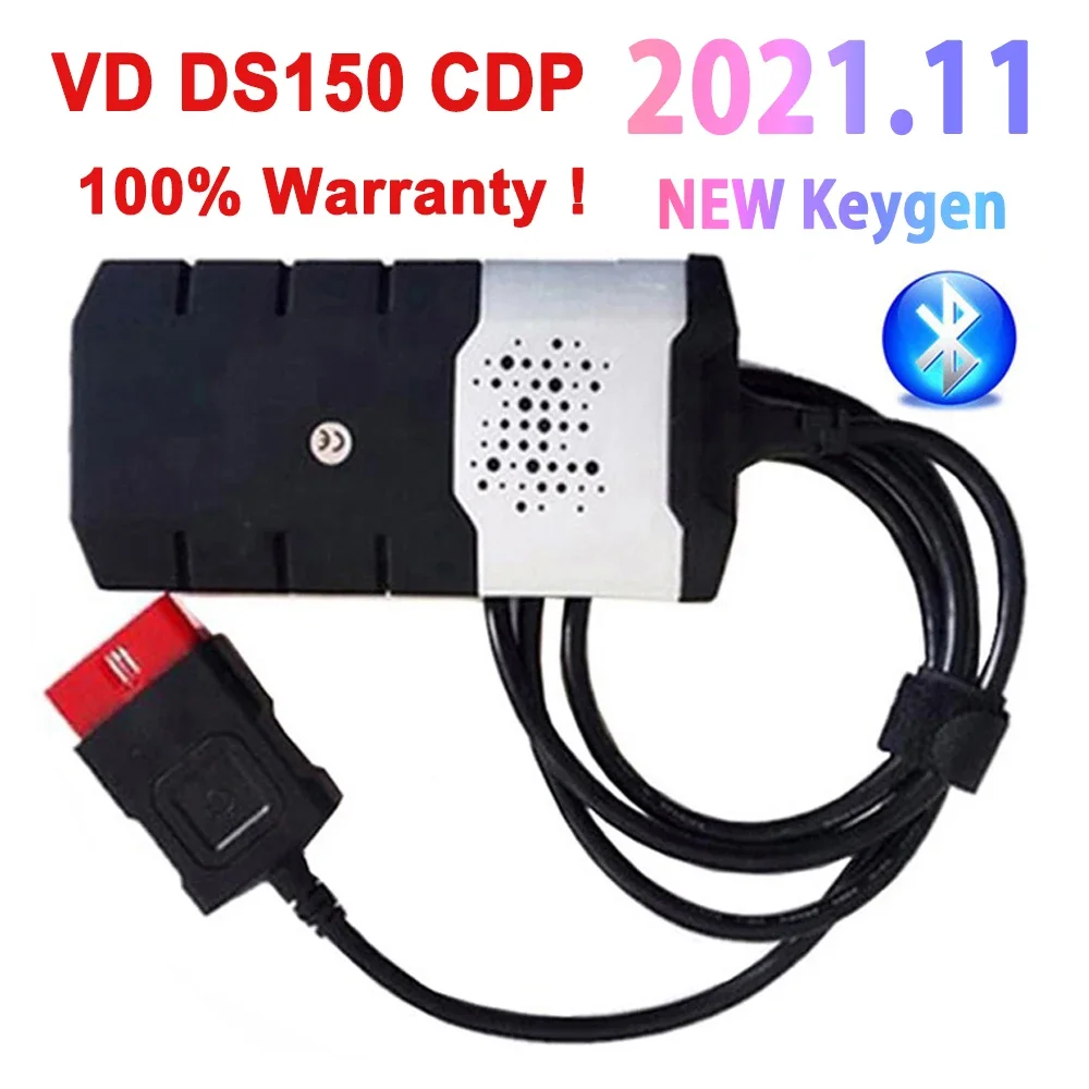 Outils de diagnostic de voiture et de camion, Bluetooth pour TNESF, DELPHIS ORPDC, OBD2, Vci 2024 Keygen VD DS150E CDP, 16 pièces, 2021.11 Nouveau